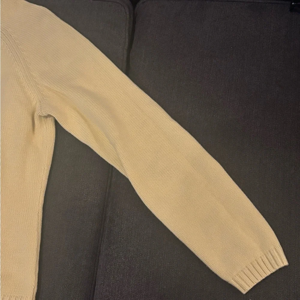 Butter Yellow LL Bean Cotton Sweater - Picture 4 of 5